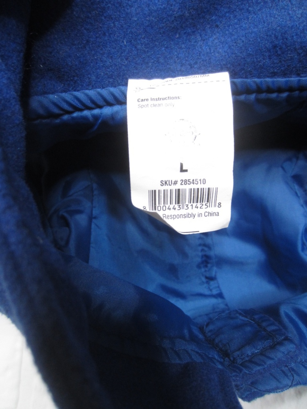 Bond & Co Blue London Toggle Wool-like Jacket for dogs - Size Large - Picture 3 of 3